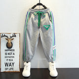 Toddler Boys Pants Boys' Spring and Autumn Clothing Knitted Sweatpants Sports