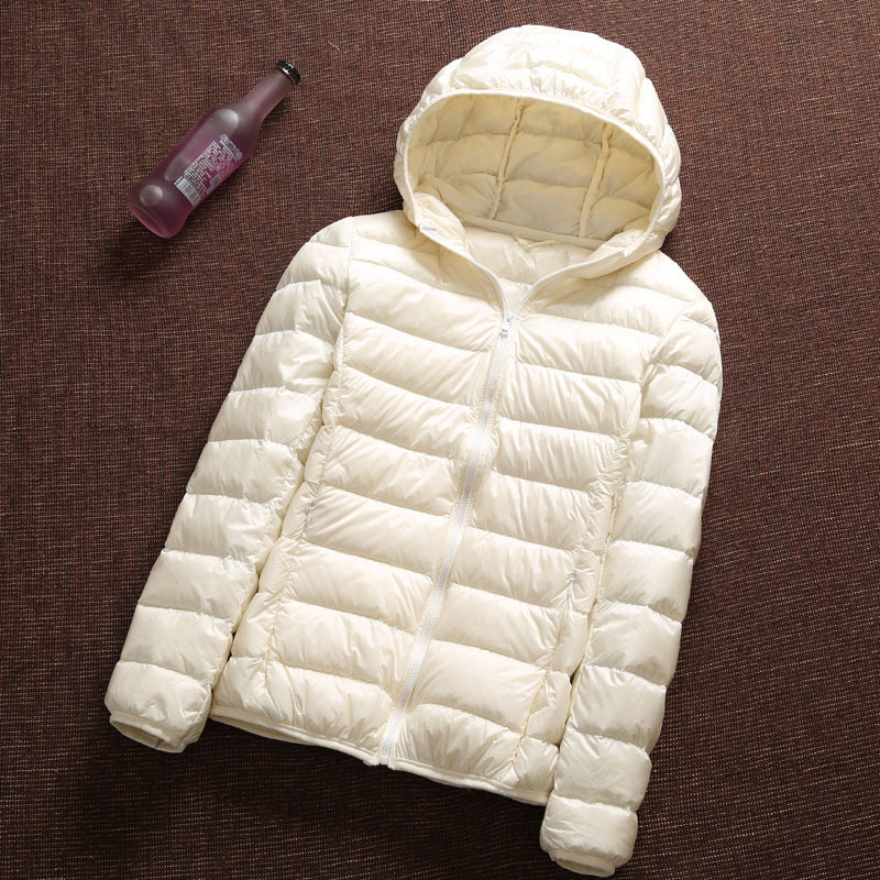 Women Winter Coats Puffer Jacket Down Coat Winter Down Jacket Women Short Hood Outfit Jacket Long-Sleeved Warm