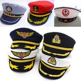 Sailor Hat Pilot Cap Navy Hat Police Hat Men and Women Performance Flat-Top Cap