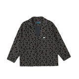 Men's Casual Suit Man Blzer Vintage Butterfly Print Blazer Men's Dark Style Loose Lapels Jacket Small Suit