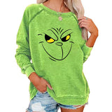 Grinch Hoodie Grinch Stole Christmas round Neck Sweater for Women