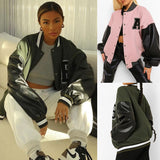Baggy Jacket Women's Baseball Uniforms Coat Casual Hip Hop Autumn and Winter