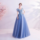 Women'S Evening Dress Ball Gown Princess Quinceanera Wedding Dresses Court Formal Dress Princess Tulle Tutu Dress