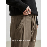 Mens Corduroy Pants Fall Casual Pants Men's Loose Straight Men's Ankle Length Pants