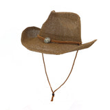 Straw Cowboy Hats Men and Women Outdoor Travel Seaside Beach Hat