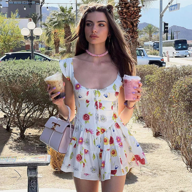 Mini Club Dresses Casual Printed Princess Dress Summer