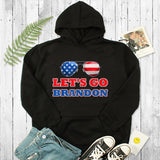Let'S Go Brandon Hoodie Glasses Printed Hoodie