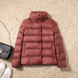 Women Winter Coats Puffer Jacket Down Coat Short Down Feather Liner Women Coat Warm Stand Collar Jacket