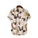 Men Hawaii Shirts Shirt Fashion Short Sleeve Men