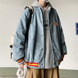 College Jacket Corduroy Baseball Uniform Men Spring and Autumn Personality Coat Jacket Students
