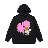 Mens Fall Outfits Printed Hoodie Men's Autumn and Winter Loose Hoodie
