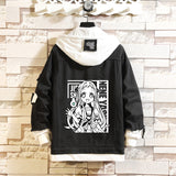 Comic Denim Jacket Anime Men's and Women's Fashion Jacket Denim Jacket