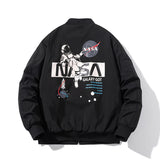 NASA Varsity Jacket Men's Jacket Stand-up Collar Cotton-Padded Coat Baseball Uniform Men