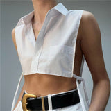 Music Festivals Rave Outfits Girls Tops Summer Women's Shirt Collar Sexy T-shirt