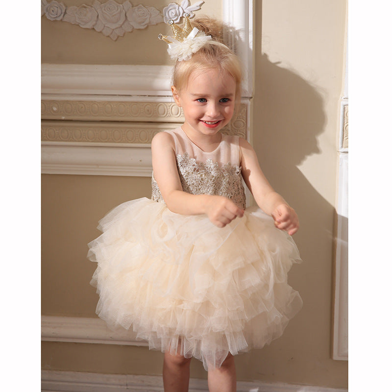 Baby Girl Christening Dress Baby Birthday Gift Children Princess Dress