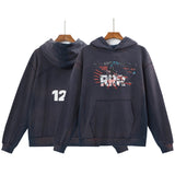 Rrr123 Hoodie Cross Limited Retro Heavy Distressed Hooded Sweater