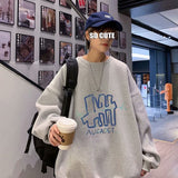 Men Sweatshirts Sweater Men's Spring and Autumn Loose Crew Neck Coat