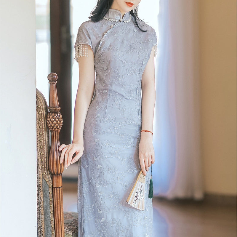Women's Cottagecore Dress Retro Style Japanese Cheongsam Elegant Graceful Summer Slim Fit Slimming Dress for Women