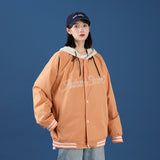 Black Varsity Jacket Autumn Neutral Men's Baseball Uniforms Jacket Coat Girls Loose Embroidery Flight Suit