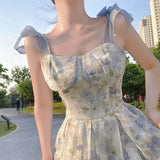 Aesthetic Dress Waist-Slimming Dress Long Dress