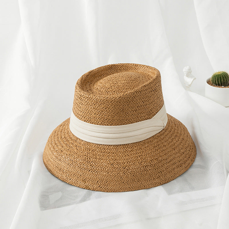 Italian Fedora Hats Fashion Wide Brim Top Hat Female Summer