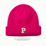 Toboggan Hat Women's Autumn and Winter Knitted Hat Woolen Cap Men