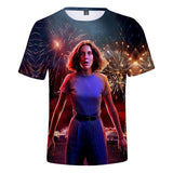 Stranger Things T Shirt Summer Stranger-Thing 3 3D Digital Casual Short Sleeve T-shirt