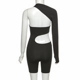 Autumn Summer Long-Sleeve Sexy Cutout Sports Jumpsuit