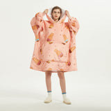 Hoodies Blankets Lambswool Lazy Blanket Loose-Fitting plus Size Pullover Home