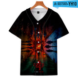 Hellfire Club Shirt Stranger Things Season 4 Hellfire Club Short Sleeve Baseball Uniform