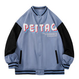 Jock Jacket Baseball Jacket Men's Autumn and Winter Letters Loose Casual Denim Jacket Men's Coat