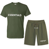 Fear of God Fog Essentials Fashion Brand Casual Short-Sleeved Shorts Suit Chest