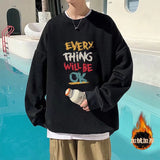 Men Sweatshirts Sweater Men's Spring and Autumn Pullover Leisure Cotton Long Sleeve
