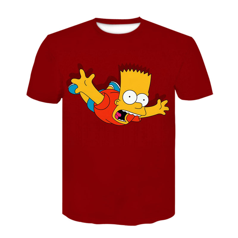 Homer Simpson Shirt Summer Printed Couple T-shirt Casual Men's Short Sleeve