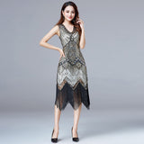 1920S Dress Sequined Tassel Dress Vintage Banquet Evening Dress