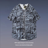 Baggy Baseball Jersey Baseball Cardigan Short Sleeve T-shirt Summer