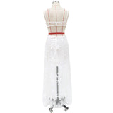 Women Lace Wedding Dress Summer Pure Color Temperament Printed Short Lace
