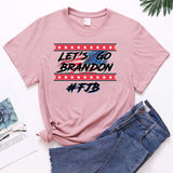 Let's Go Brandon T Shirts Brandon Printed Short-Sleeved T-shirt Women's Bottoming Shirt