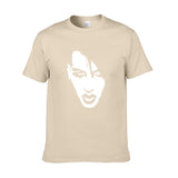 Marilyn Manson T Shirt Sketch Head Print Short Sleeve Men and Women Loose