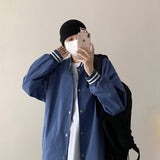 Beige Varsity Jacket Vintage Baseball Uniform Men's Spring and Autumn Retro Hiphop Top Oversize Jacket