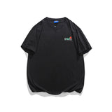 Men T-Shirt Summer Men's Embroidery round Neck T-shirt Casual Loose