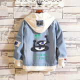 Comic Denim Jacket Hooded Men's and Women's Coats Top