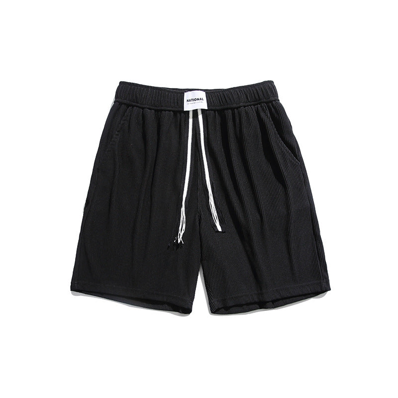 Men Shorts Summer Men's Three-Dimensional Striped Casual Shorts