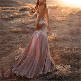 Bohemian Chic Wedding Guest Dress Sexy Gold One-Shoulder Banquet Dress Hip Skirt