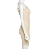 Summer High Waist Tight Sleeveless Casual Sports One-Piece Shorts