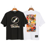 We11 Done T Shirts Printed Loose plus Size Crew Neck Same Style for Men and Women