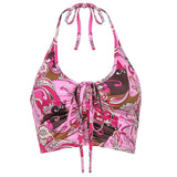 Women Rave Outfits Tops Summer Women's Colorful Vest Top