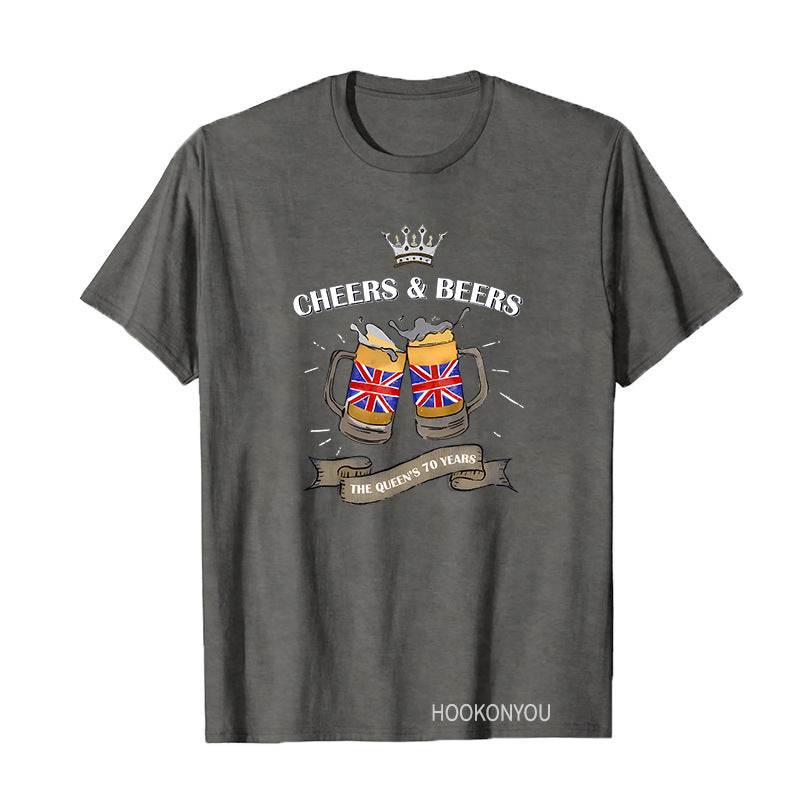 Inspired by Queen's Platinum Jubilee 2022 Elizabeth 70 Years T-shirt Graphic Print Crew Neck Short Sleeve