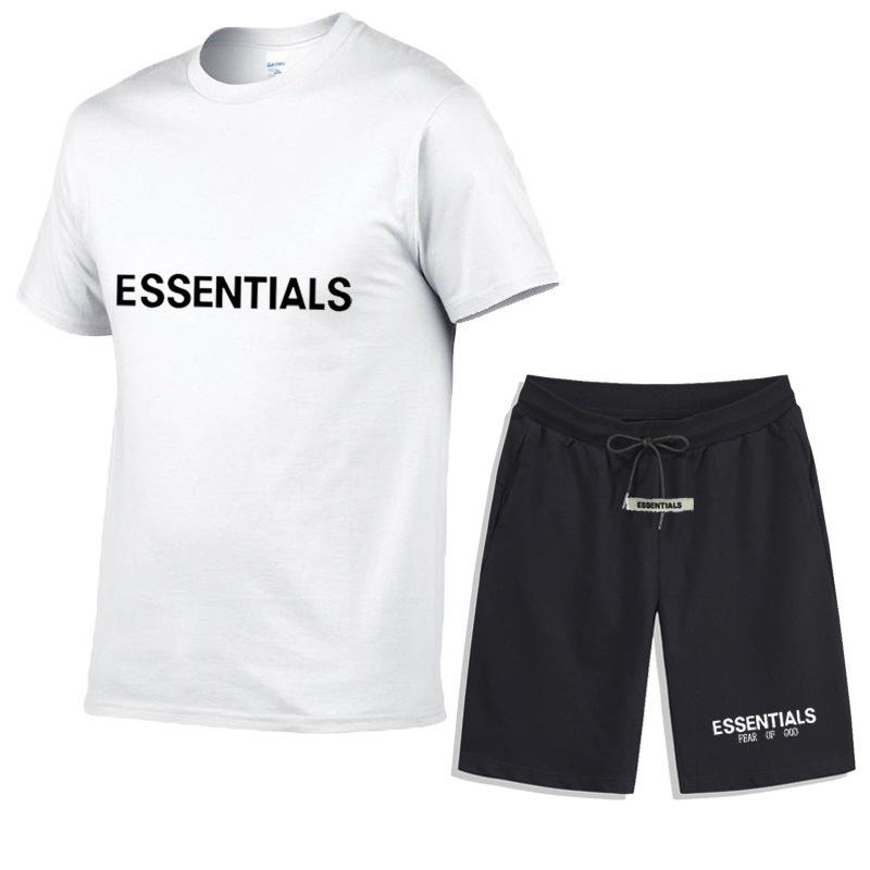 Fear of God Fog Essentials Fashion Brand Casual Short-Sleeved Shorts Suit Chest