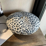 Leopard Fur Hat Beret
